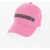 DSQUARED2 Solid Color Cap With Rhinestone Embellished Logo Pink