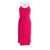 TWINSET Pink Frayed Midi Dress in Technical Fabric Woman PINK