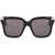 Alexander McQueen "Punk Oversized Sunglasses" BLACK BLACK SMOKE