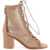 Gianvito Rossi Open-Toe Mesh Ankle Boots With PRALINE PRALINE