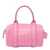 Marc Jacobs 'The Mini Duffle' Pink Handbag With Engraved Logo In Hammered Leather Woman PINK