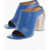 Off-White Open-Toe Leather Mules With Statement Heel 11 Cm Blue