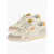Palm Angels Leather University Low-Top Sneakers Vintage Effect Yellow
