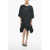 Maison Margiela Mm6 Oversized Fit Jersey Tee-Dress With Flared Bottom Black