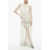 AMIRI Paisley Patterned Silk Chiffon Maxi Dress White