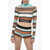 Palm Angels Multicolor Striped Lurex Turtleneck Sweater Multicolor