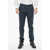 ETRO Linen Blend Slim Fit Trousers With Welt Pockets Blue