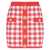 Balmain BALMAIN Vichy buttoned mini skirt RED