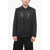 AMIRI Wool Tuxed Jacket With Leather Detail Black
