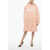 Maison Margiela Mm6 Cotton Hoodie Dress With Front Print Pink