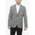 Versace Half-Lined Blazer With Houndstooth Pattern Black & White