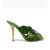 Dolce & Gabbana Dolce & Gabbana Keira Jungle Leaf Satin Mules Green