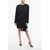 Maison Margiela Mm6 Jersey Minidress With Pleated Sleeves Black