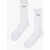 DRÔLE DE MONSIEUR Solid Color Long Socks With Ribbed Detail White