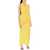 Alessandra Rich Polka Dot One-Shoulder Maxi Dress YELLOW BLACK
