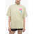 Palm Angels Crew-Neck Oversized T-Shirt With Back Maxi Print Beige
