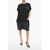 Maison Margiela Mm6 Brushed Jersey Tee-Dress With Contrasting Details Black