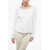 Fay Long Sleeved Crewneck T-Shirt With Contrasting Seams Details White