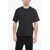 Neil Barrett Slim Fit Crew-Neck Bolt T-Shirt With Embroidery Black