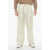 AIREI Sunflower Gardens Silk Baggy Pants With Distressed Effect White