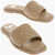 Michael Kors Michael Quilted Faux Leather Hayworth Sandals With Golden St Beige