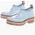 Thom Browne Glossy Effect Rubber Boots Wth Striped Detail Light Blue