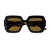 Gucci GUCCI  GG1547S Linea GG Logo Sunglasses 004 BLACK/YELLOW