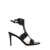 TWINSET Black High Sandals With Lace-Motif In Leather Woman BLACK