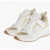 Michael Kors Michael Lurex And Leather Georgie High-Top Sneakers With Gol White