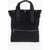 Bottega Veneta Solid Color Padded Maxi Tote Bag Wit Snap Buttons Closure Black