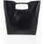 Alexander McQueen Leather Maxi Tote Bag With Striped Removable Shoulder Strap Black