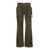 Blumarine Cargo Trousers with Satin Inserts Military Green in Cotton Woman GREEN