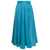 PLAIN Light Blue Maxi Pleated Skirt with Zip Fastening in Polyester Woman BLUE