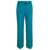 PLAIN Blue Pants with Concealed Fastening in Corduroy Woman BLUE