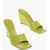 WANDLER Square Toe Leather Gaia Sandals With Wedge 9Cm Green