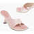 WANDLER Leather Julio Thong Sandals With Spool Heel 7.5Cm Pink