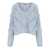 TWINSET TWINSET LIGHT BLUE SWEATER WITH FEATHERS Light blue
