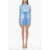 DAVID KOMA Sequined Circle Sheath Dress With Cut-Out Detail Light Blue