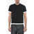 Neil Barrett Short Sleeve Crew-Neck Tecno Sweater With Contrast Hem Black