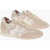 Hogan Two-Tone Lurex And Suede Olympia Low-Top Sneakers Beige