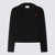 AMI Paris Black Polo Sweater With Embroidered Ami De Coeur Logo In Cotton Woman Black