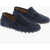 TOD'S Suede Penny Loafers Blue