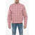Prada Gingham Cotton Overshirt With Front Zip Red