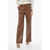 MSGM Straight Fit Eco-Leather Pants Brown