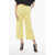 Patou Cotton Blend Iconic Cropped Fit Pants Yellow