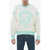 Palm Angels Cotton Blend Sprayed Fishermans Pullover White