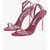 Manolo Blahnik Satin Ankle-Strap Crinastra Sandals Embellished With Rhinest Pink