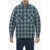 Loewe Cotton Flannel Quilted Overshirt With Plaid Check Motif Blue