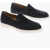TOD'S Suede Ibrido Loafers With Contrasting Sole Blue