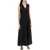TOTÊME Maxi Flared Dress With V-Neckline BLACK